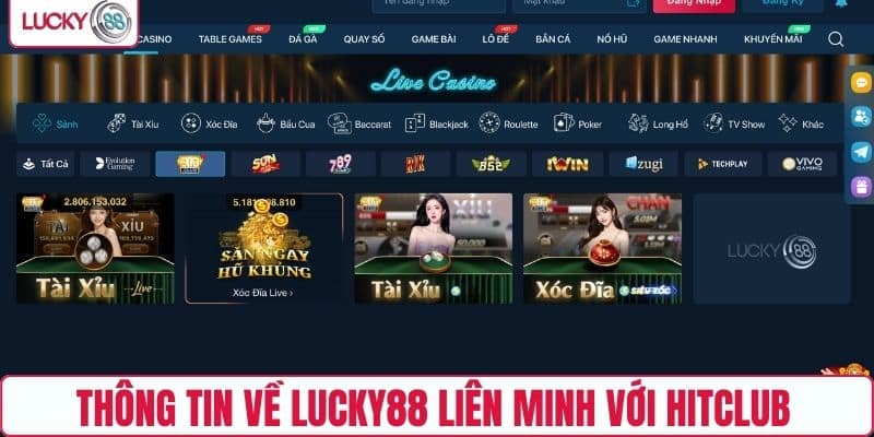 Thông tin về LUCKY88 liên minh với HITCLUB 