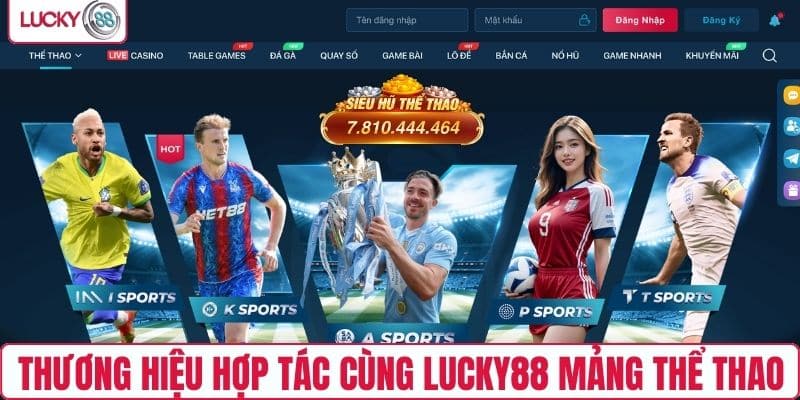 Thương hiệu hợp tác cùng LUCKY88 mảng thể thao